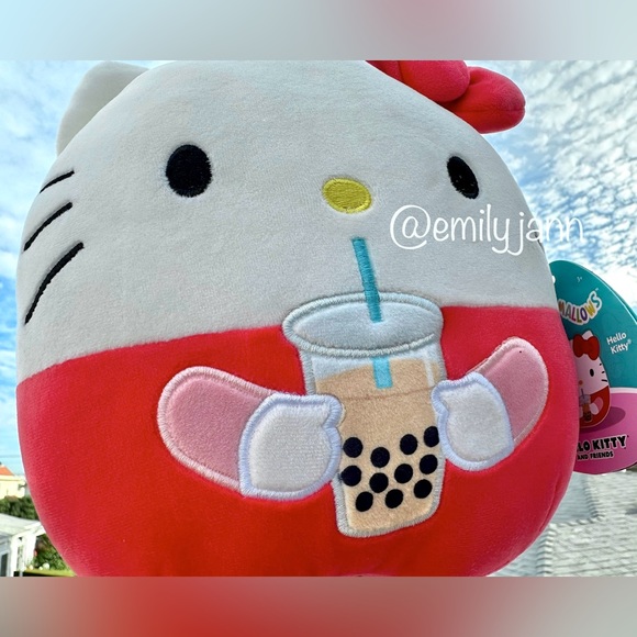 Squishmallows🎀Hello Kitty With Boba Plush - Picture 2 of 5